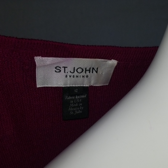 St.John V-Neck Embellished Beaded Dress Orig.$1495 - Picture 8 of 8